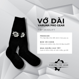 Vớ dài Varuna Pro Gear - Vớ dài deadlift, vớ dài đá banh, thể thao màu đen freesize